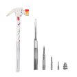 GreatNeck HA104004 5 in 1 White Floral Hammer and Screwdriver Set Main Image