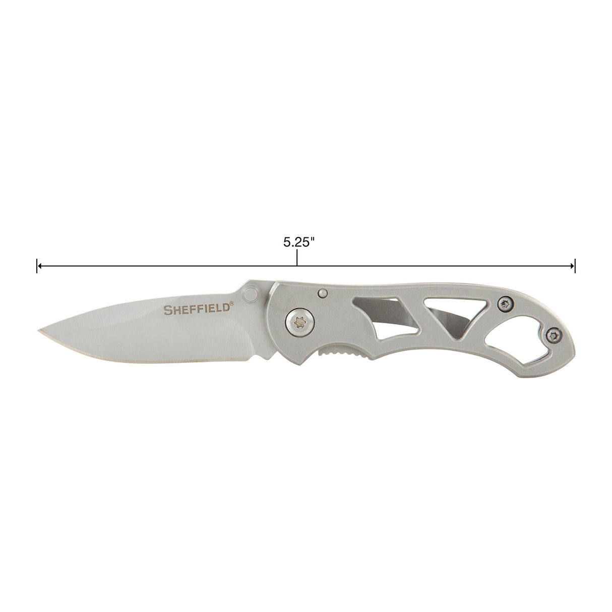Sheffield 12931 Alloy Series Skeleframe 2.25in. Drop-Point Folding Knife Additional Image 2