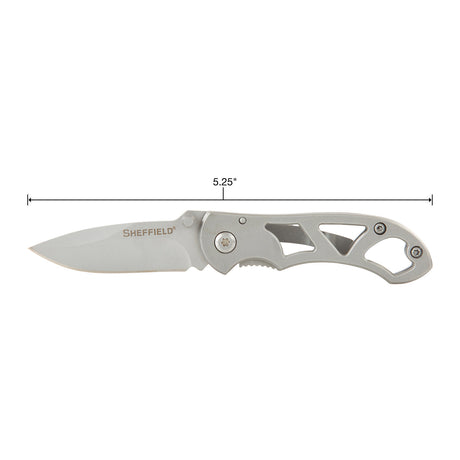 Sheffield 12931 Alloy Series Skeleframe 2.25in. Drop-Point Folding Knife Additional Image 2