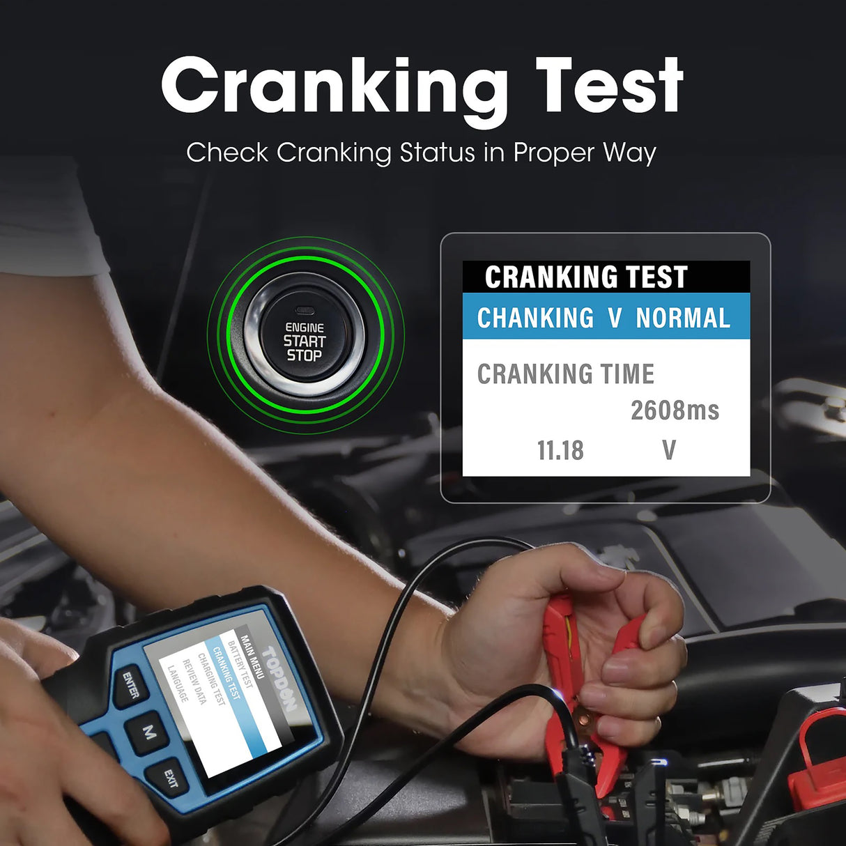 Topdon BT200 Battery, Charging System, and Cranking System Analyzer Additional Image 4