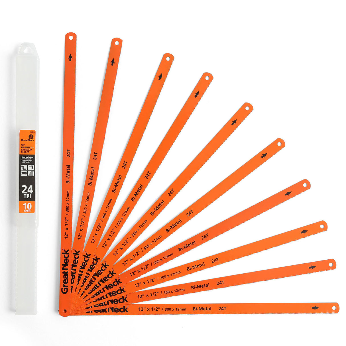 Greatneck 74014 12-Inch Bi-Metal Hacksaw Blade Set Main Image