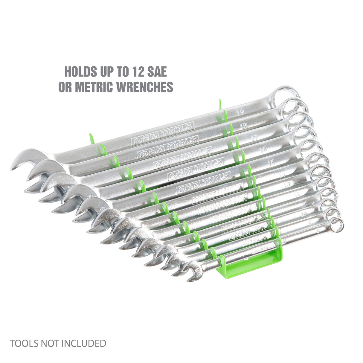 OEMTOOLS 22177 Pro Magnetic Wrench Organizer - Green Additional Image 4