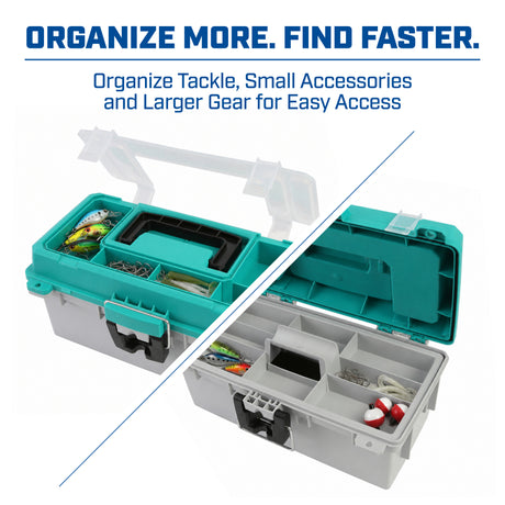 Sheffield 12671 13in. Tackle Box-Teal/Gray Additional Image 1