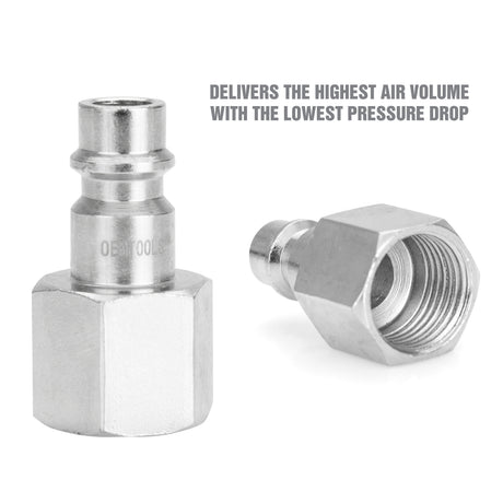 OEMTOOLS 26133 High Flow 7 Piece Coupler & Plug Kit, 1/4in. Body, 3/8in. NPT Additional Image 4