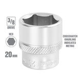 OEMTOOLS 22294 3/8 Inch Drive 6 Pt. Socket (20 mm) Additional Image 1