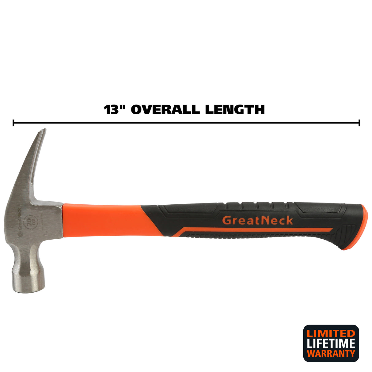 GreatNeck HG20S Fiberglass Straight Claw Hammer (20 Oz.) Additional Image 1