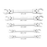 OEMTOOLS 22063 5 Piece Flex Head Flare Nut Wrench Set (SAE) Additional Image 2