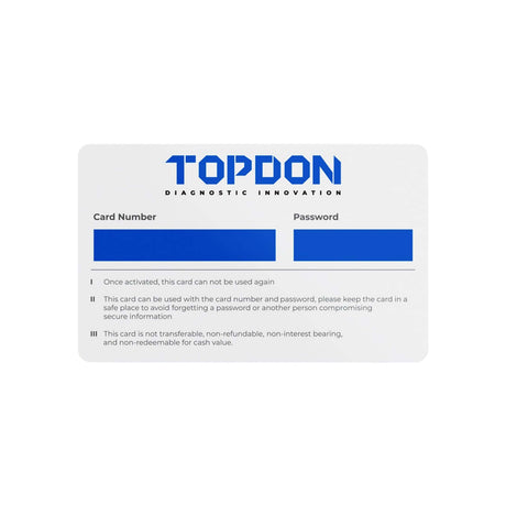TopDon TPROUD 1 Year Update and Support Software Additional Image 1