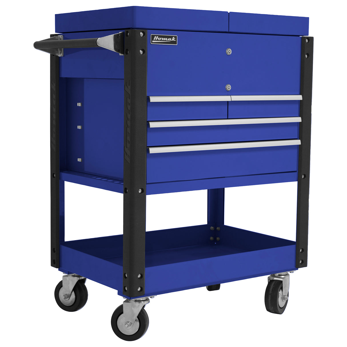 35in. 4 DRAWER SLIDE TOP CART - BLUE Main Image