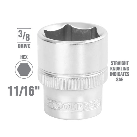 OEMTOOLS 22309 11/16 Inch SAE Socket Additional Image 1