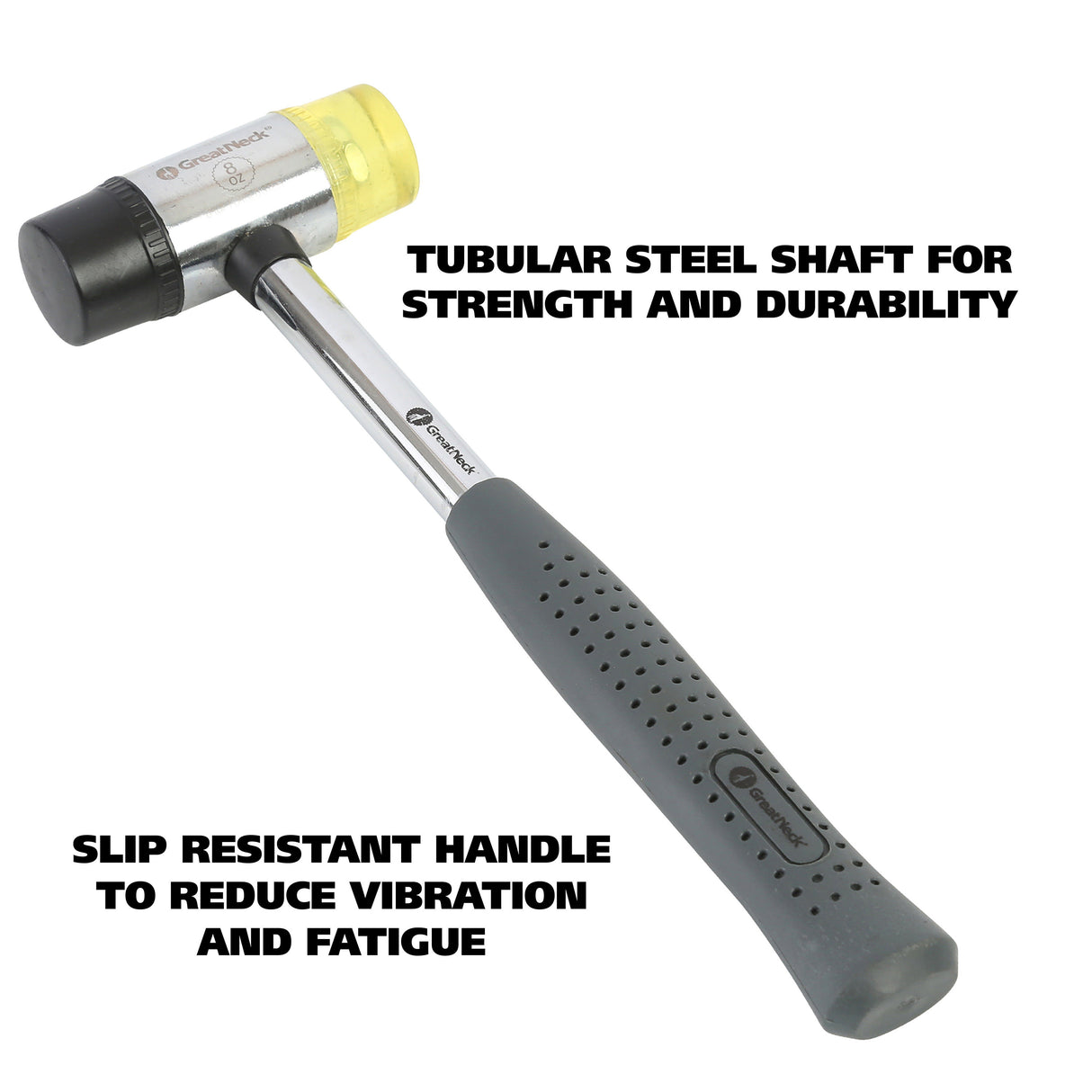 GreatNeck 35PM Steel Plastic/Rubber Mallet (8 Oz.) Additional Image 4