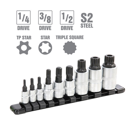 OEMTOOLS 25953 9 Piece Multi-Drive Triple Square Bit Set Additional Image 1