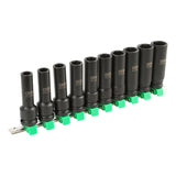 OEMTOOLS 25592 10 Piece 1/2 Inch Deep Impact Socket Set - Metric Main Image