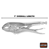 GreatNeck LP7CR 7 Inch Curved Jaw Locking Pliers Additional Image 1