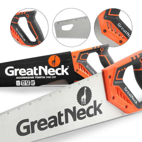GreatNeck 74002 20 Inch Aggressive Tooth Handsaw w/ Composite Handle Additional Image 7