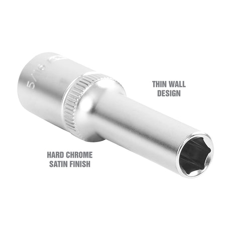 OEMTOOLS 22341 5/16 Inch 3/8 Inch Drive Deep Wall Socket Additional Image 2