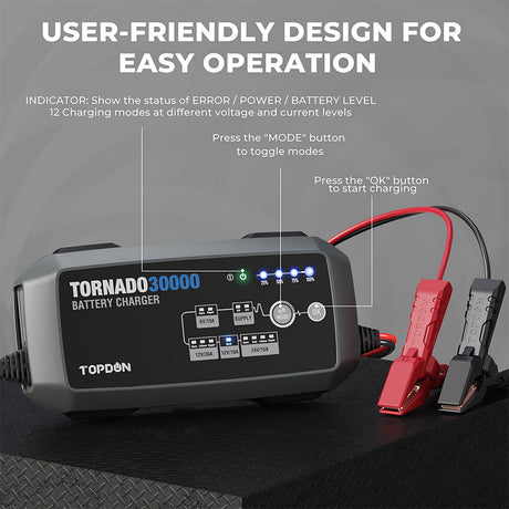 TopDon T30000 30A Smart Charger and Power Supply Additional Image 7