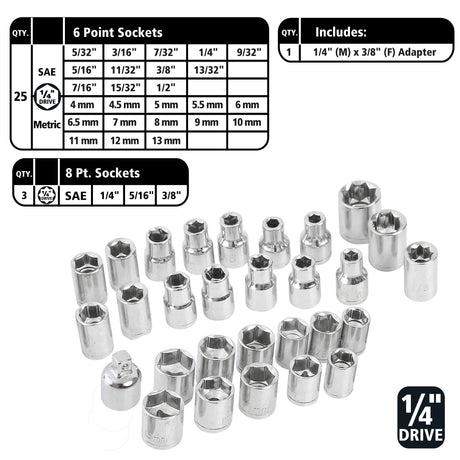 GreatNeck SCS52 Multi-Drive Socket and Ratchet Set Additional Image 4