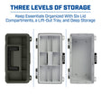 Sheffield 12670 13in. Tackle Box - Green/Gray Additional Image 2