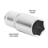 OEMTOOLS 22427 1/2 Inch Drive 6 Pt. Deep Wall Socket (15/16 Inch) Additional Image 2