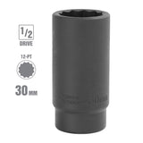 OEMTOOLS 25157 1/2 Inch Drive 12 Pt. Axle Nut Socket Impact Grade (30 mm) Additional Image 1