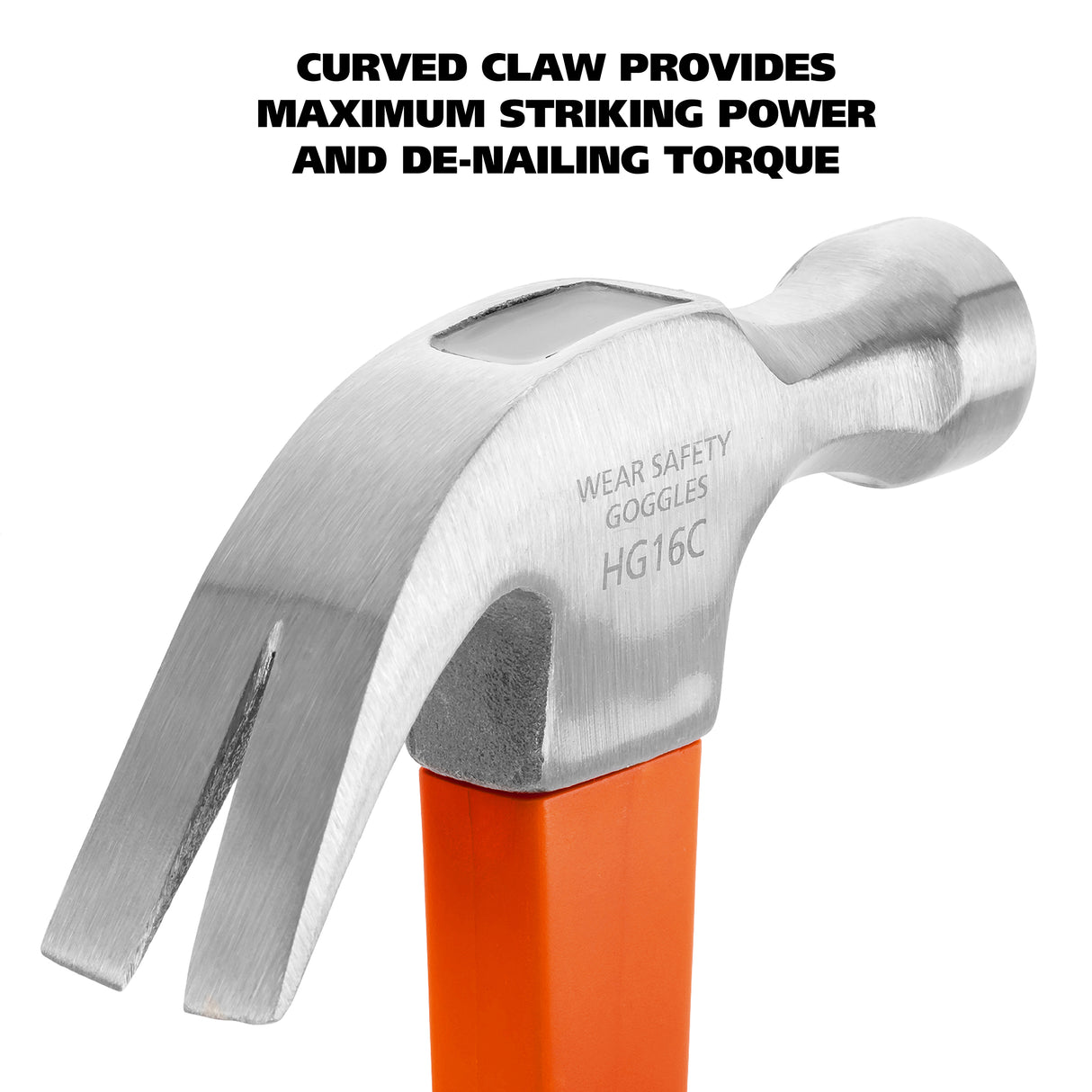 GreatNeck HG16C Fiberglass Curved Claw Hammer (16 Oz.) Additional Image 2