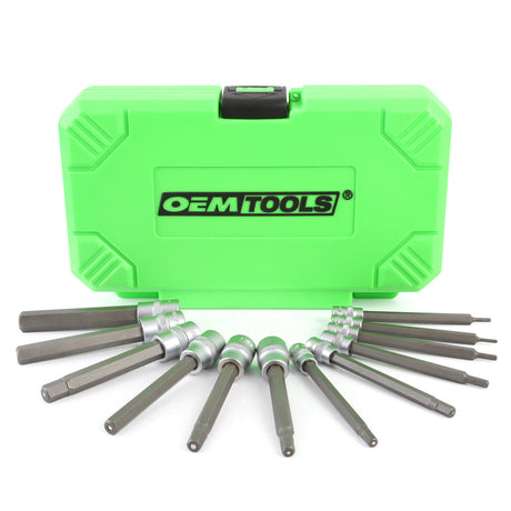 OEMTOOLS 23903 12 Piece Metric Magnetic Long Hex Bit Socket Set Main Image