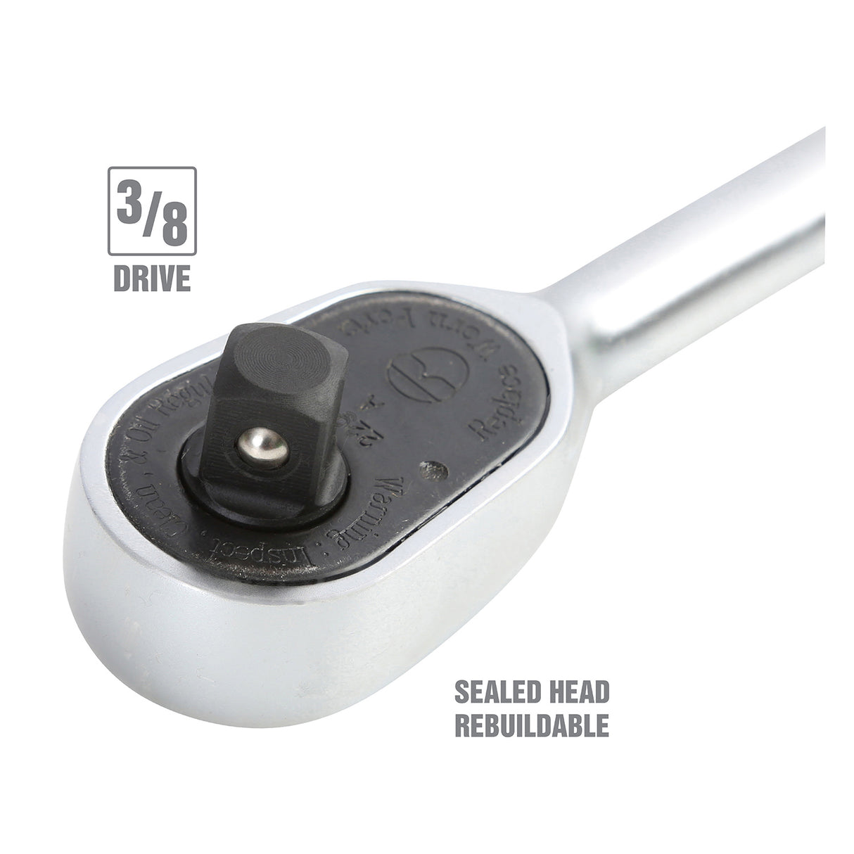 OEMTOOLS 22911 3/8 Inch Drive Ratchet with Standard Handle (8 Inch) Additional Image 2