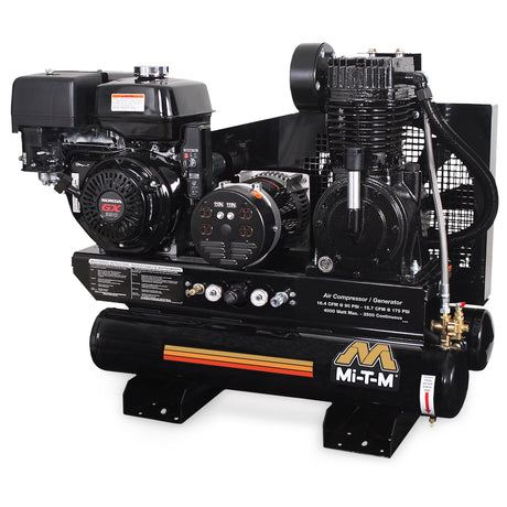 Mi-T-M AG2SH138M 2 Stage Compressor/Generator 8 Gallon W/Electric Start - Honda Main Image