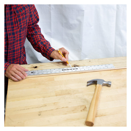 Mayes 10207 Straight Edge Aluminum Ruler (24 x 2 Inch) Additional Image 5