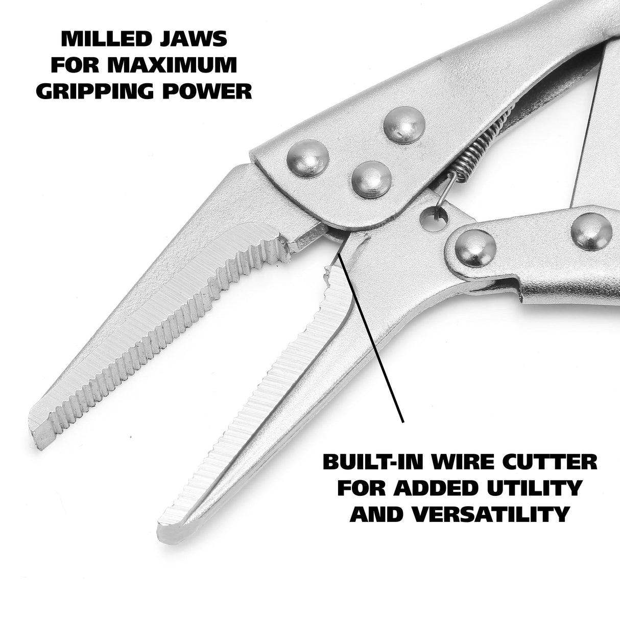 GreatNeck V65GC Long Nose Locking Pliers (6-1/2 Inch) Additional Image 2