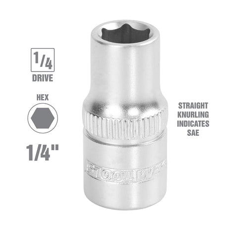 OEMTOOLS 22224 1/4 Inch Drive 6 Pt. Socket (1/4 Inch) Additional Image 1