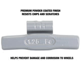 OEMTOOLS 23291 1.25 Oz. LH Style Steel Wheel Weight - 1 Box of 25 Additional Image 3