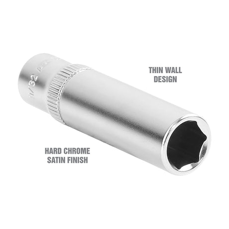 OEMTOOLS 22261 1/4 Inch Drive Deep Socket (11/32in.) Additional Image 2