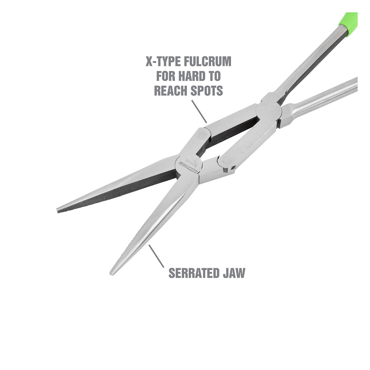 OEMTOOLS 22633 13-Inch X-Type Long Nose Pliers (Straight) Additional Image 2