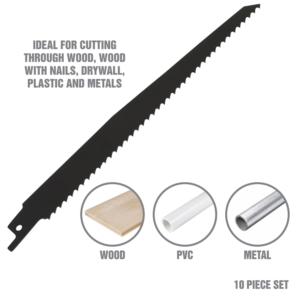 OEMTOOLS 26530 10-Piece Reciprocating Saw Blades Additional Image 3