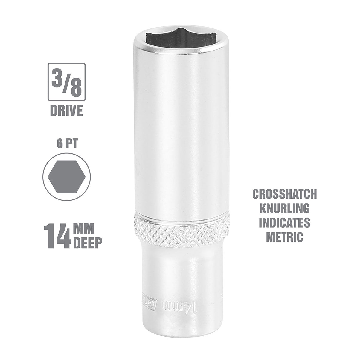 OEMTOOLS 22328 14 mm 3/8 Inch Drive Deep Socket Additional Image 1
