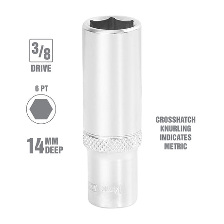 OEMTOOLS 22328 14 mm 3/8 Inch Drive Deep Socket Additional Image 1
