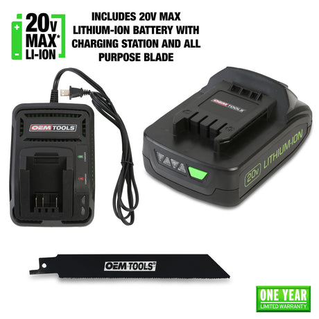 OEMTOOLS 24491 20V MAX* Li-ion Reciprocating Saw Additional Image 1