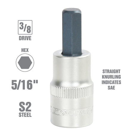 OEMTOOLS 22865 3/8 Inch Drive Hex Bit Socket (5/16 Inch) Additional Image 1