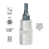 OEMTOOLS 22850 1/4 Inch Drive Hex Bit Socket (1/8 Inch) Additional Image 1