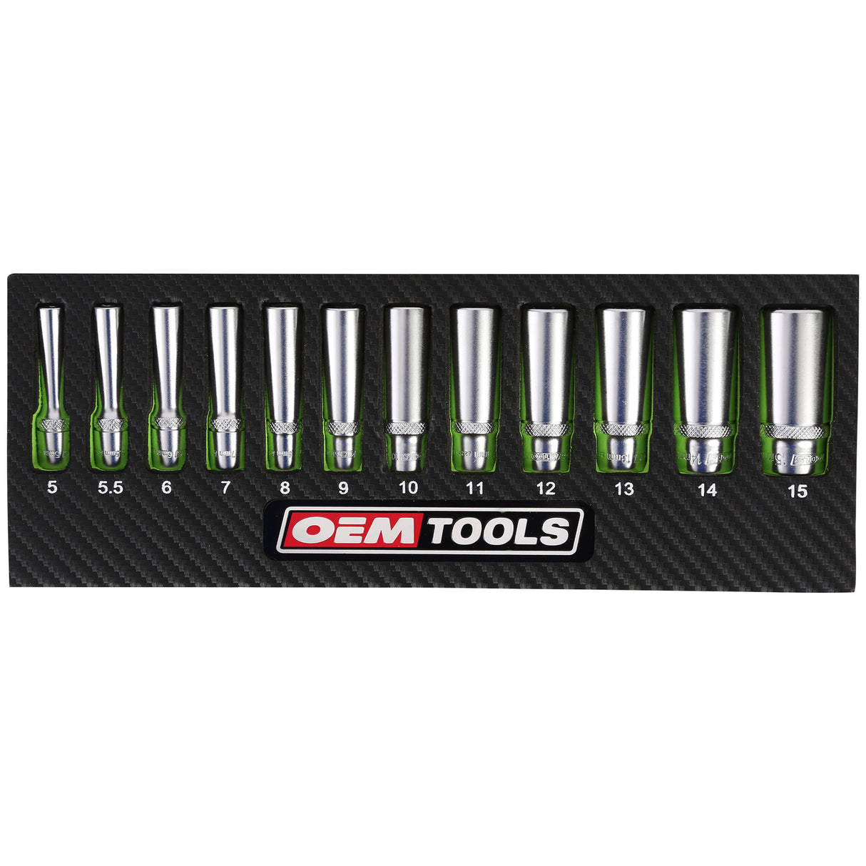 OEMTOOLS 23986 12 Piece 1/4in. Deep Socket Set (Metric) Additional Image 3
