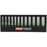 OEMTOOLS 23986 12 Piece 1/4in. Deep Socket Set (Metric) Additional Image 3