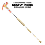 GreatNeck HA104005 5 in 1 Pink Floral Hammer and Screwdriver Set Additional Image 3