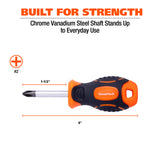 GreatNeck 21829 #2 x 1.5in. Stubby Phillips Screwdriver Additional Image 4