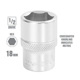 OEMTOOLS 22398 18 mm 1/2 Inch Drive Socket Additional Image 1