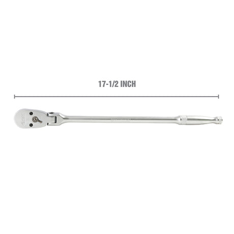 OEMTOOLS 22921 1/2 Inch Drive Ratchet with Long Handle and Flexible Head (17-1/2 Inch) Additional Image 1