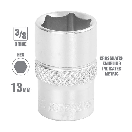OEMTOOLS 22287 3/8 Inch Drive 6 Pt. Socket (13 mm) Additional Image 1