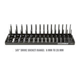 OEMTOOLS 22354 3 Post Socket Tray - 3/8in. Drive (Metric) Additional Image 2