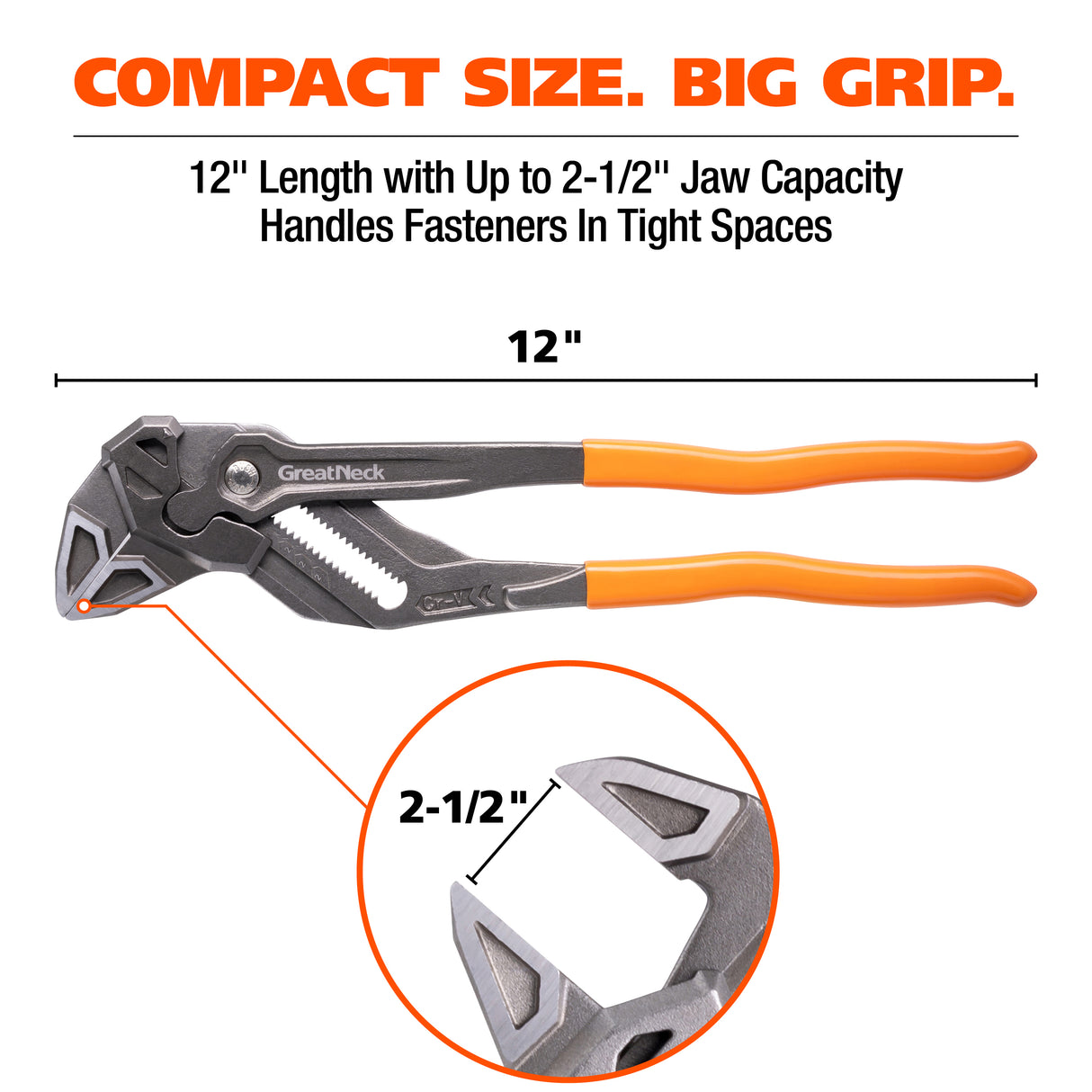 GreatNeck 68401 12in. Pliers Wrench Additional Image 1